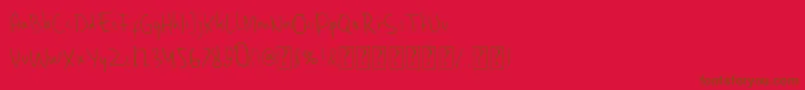 Sherringham Font – Brown Fonts on Red Background