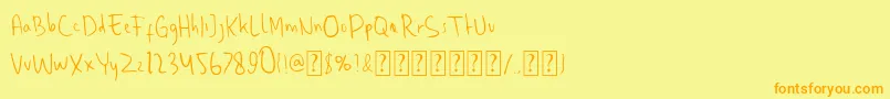 Sherringham Font – Orange Fonts on Yellow Background
