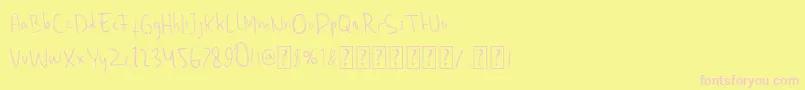 Sherringham Font – Pink Fonts on Yellow Background