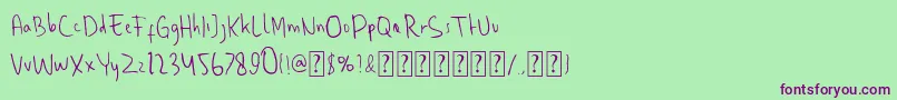 Sherringham Font – Purple Fonts on Green Background