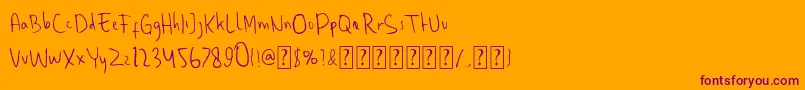 Sherringham Font – Purple Fonts on Orange Background