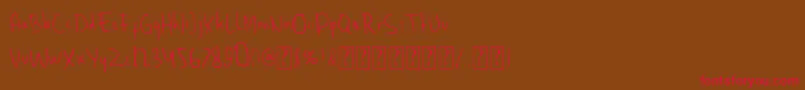 Sherringham Font – Red Fonts on Brown Background