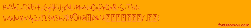 fuente Sherringham – Fuentes Rojas Sobre Fondo Naranja