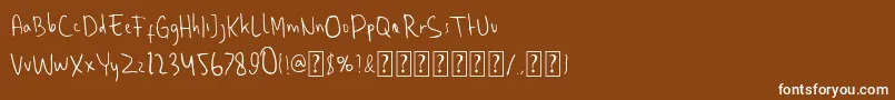 Sherringham Font – White Fonts on Brown Background