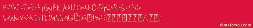 Sherringham Font – Yellow Fonts on Red Background
