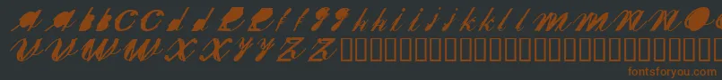 Шрифт SHERXN   – коричневые шрифты на чёрном фоне