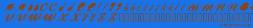 SHERXN   Font – Brown Fonts on Blue Background