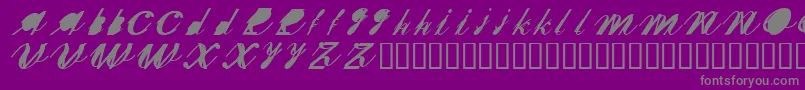 SHERXN   Font – Gray Fonts on Purple Background