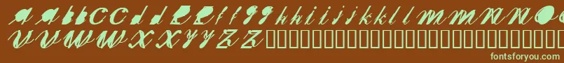 SHERXN   Font – Green Fonts on Brown Background