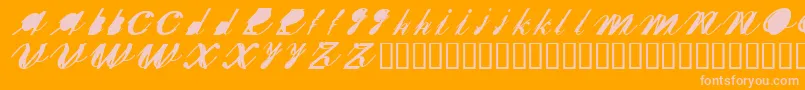 SHERXN   Font – Pink Fonts on Orange Background