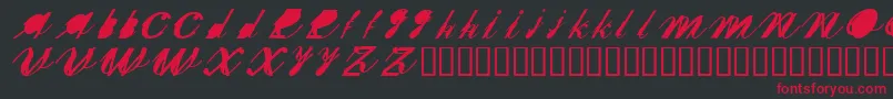 SHERXN  -Schriftart – Rote Schriften auf schwarzem Hintergrund