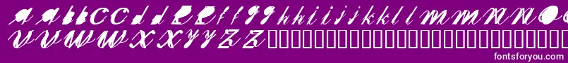 SHERXN   Font – White Fonts on Purple Background