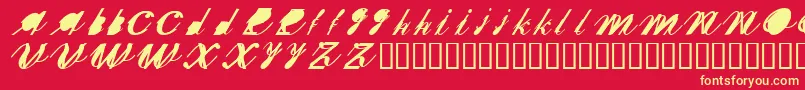 SHERXN   Font – Yellow Fonts on Red Background