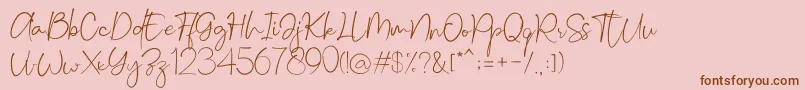 Sheryl Font – Brown Fonts on Pink Background