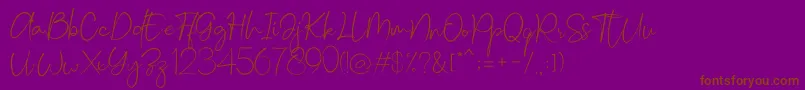 Sheryl Font – Brown Fonts on Purple Background