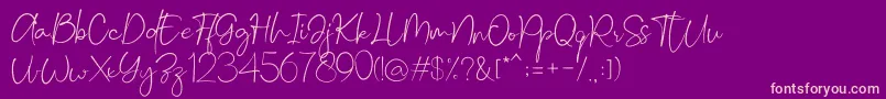 Sheryl Font – Pink Fonts on Purple Background