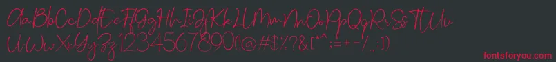 Sheryl Font – Red Fonts on Black Background