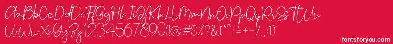 Sheryl Font – White Fonts on Red Background
