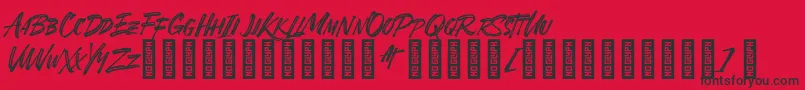 SheTerror Regular Font – Black Fonts on Red Background