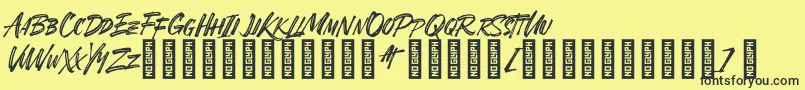 SheTerror Regular Font – Black Fonts on Yellow Background