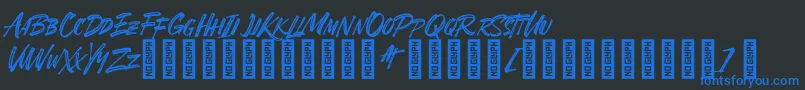 SheTerror Regular Font – Blue Fonts on Black Background