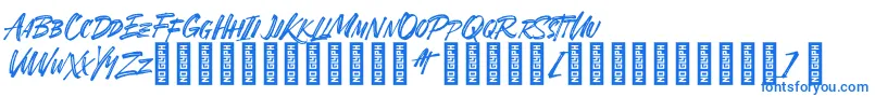 SheTerror Regular Font – Blue Fonts on White Background