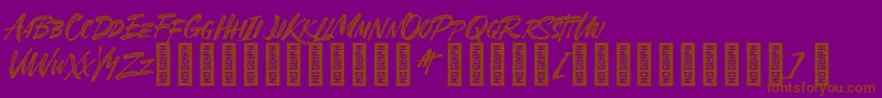 SheTerror Regular Font – Brown Fonts on Purple Background