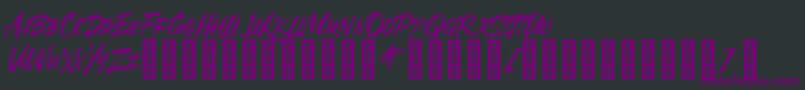 SheTerror Regular Font – Purple Fonts on Black Background