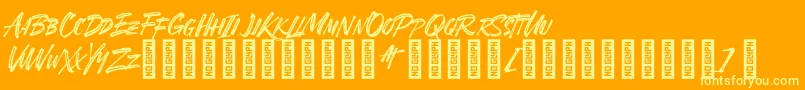 SheTerror Regular Font – Yellow Fonts on Orange Background