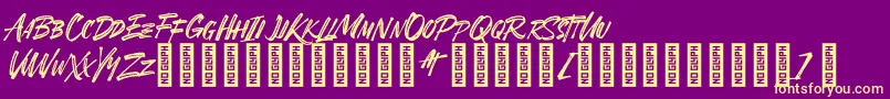 SheTerror Regular Font – Yellow Fonts on Purple Background