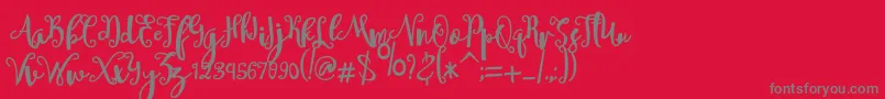 sheyna Font – Gray Fonts on Red Background