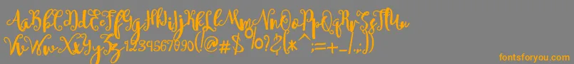 sheyna Font – Orange Fonts on Gray Background