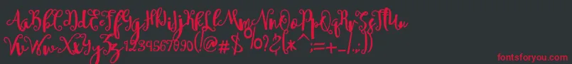 sheyna Font – Red Fonts on Black Background