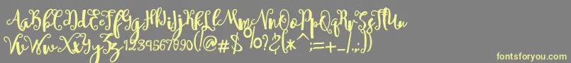 sheyna-fontti – keltaiset fontit harmaalla taustalla