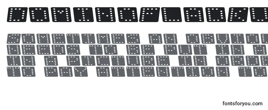 Überblick über die Schriftart DominoFladKursiv