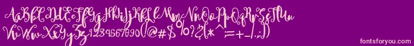 sheyna Font – Pink Fonts on Purple Background