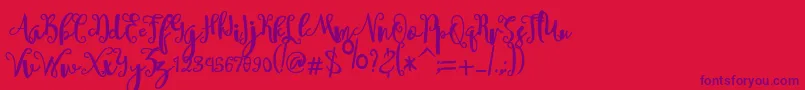 sheyna Font – Purple Fonts on Red Background