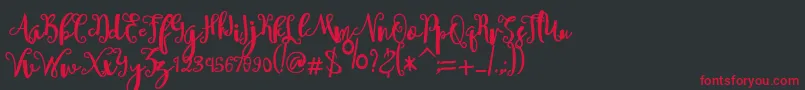 sheyna Font – Red Fonts on Black Background
