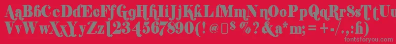 shifty chica 2 Font – Gray Fonts on Red Background