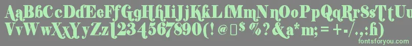 shifty chica 2 Font – Green Fonts on Gray Background