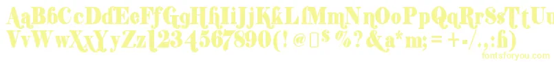 shifty chica 2 Font – Yellow Fonts on White Background