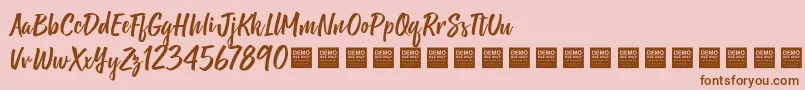 Shine Bright   Demo Font – Brown Fonts on Pink Background