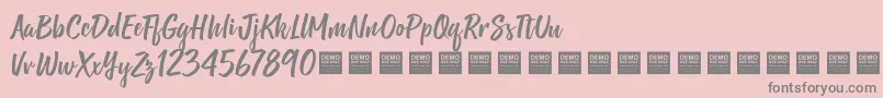 Shine Bright   Demo Font – Gray Fonts on Pink Background