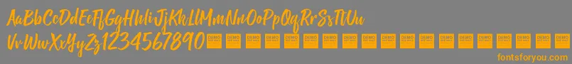 Shine Bright   Demo Font – Orange Fonts on Gray Background