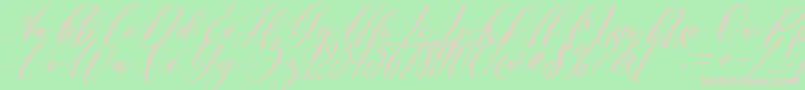 Shington Font – Pink Fonts on Green Background