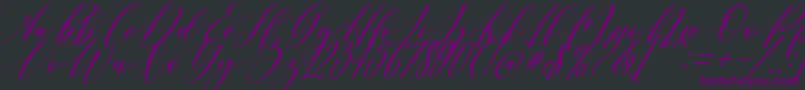 Shington Font – Purple Fonts on Black Background