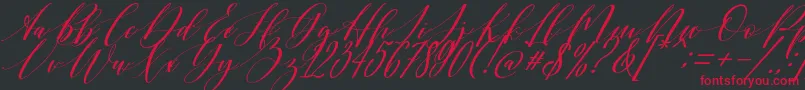 Shington Font – Red Fonts on Black Background