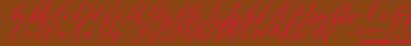 Shington Font – Red Fonts on Brown Background