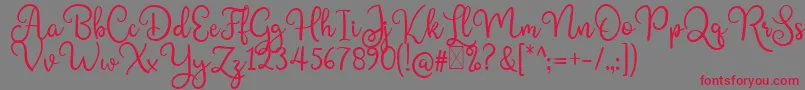 Shining Glory Font – Red Fonts on Gray Background