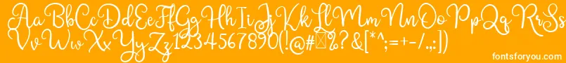 Shining Glory Font – White Fonts on Orange Background